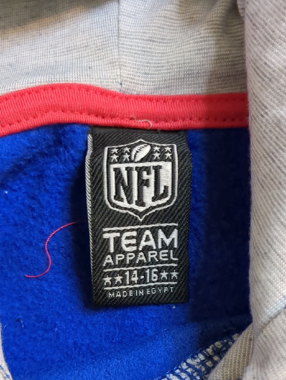 NFL Team Apparel Kids 14-16 Buffalo Bills Hooded Fleece Sweatshirt - Picture 4 of 8